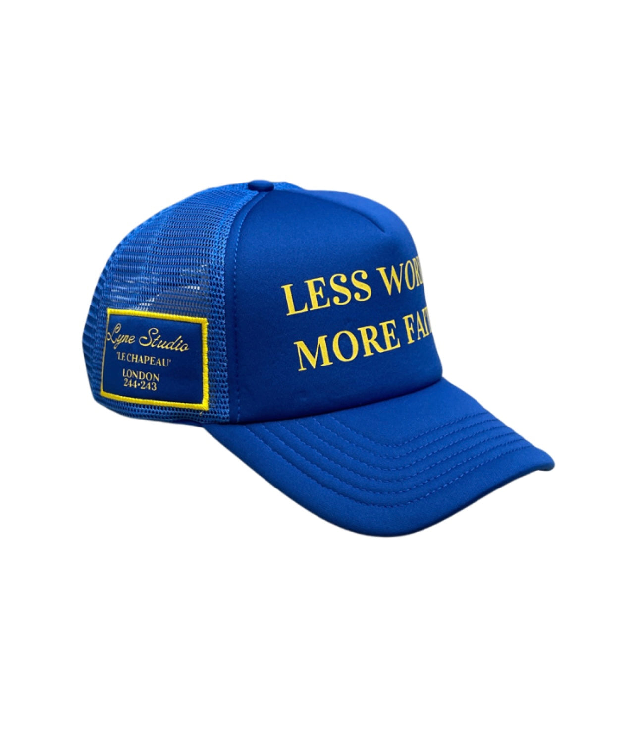 Less Worry More Faith Royal Blue hat